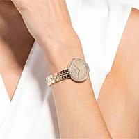 Cosmopolitan watch, Swiss Made, Metal bracelet, Pink, Rose gold-tone finish by SWAROVSKI
