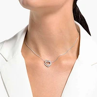 Swarovski Infinity necklace, Heart, White, Mixed metal finish by SWAROVSKI