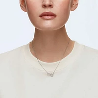 Swarovski Infinity necklace, Infinity, White, Rhodium plated by SWAROVSKI