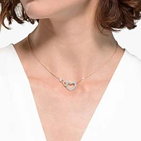 Swarovski Infinity set, Infinity and heart, White, Mixed metal finish by SWAROVSKI