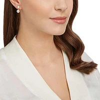 Forward earring jackets, Round cut, White, Rose gold-tone plated by SWAROVSKI