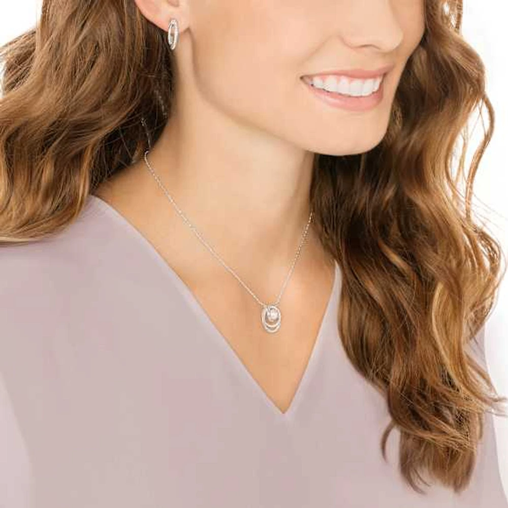Free set, White, Rhodium plated by SWAROVSKI