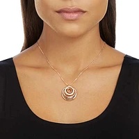 Dynamic pendant, Round shape, Grey, Rose gold-tone plated by SWAROVSKI