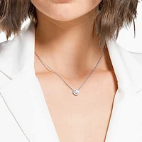 Angelic pendant, Round cut, White, Rhodium plated by SWAROVSKI