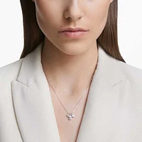 Attract pendant, Mixed cuts, Cluster, White, Rhodium plated by SWAROVSKI