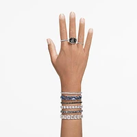 Millenia bracelet, Square cut, Small, White, Rhodium plated by SWAROVSKI