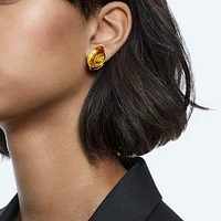 Lucent stud earring, Single, Yellow, Gold-tone plated by SWAROVSKI