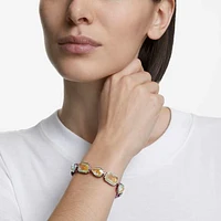 Chroma Tennis bracelet, Magnetic closure, Mixed cuts, Multicoloured, Rhodium plated by SWAROVSKI