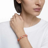 Chroma Tennis bracelet, Magnetic closure, Mixed cuts, Multicoloured, Rhodium plated by SWAROVSKI