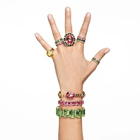 Lucent ring, Magnetic closure, Yellow, Gold-tone plated by SWAROVSKI