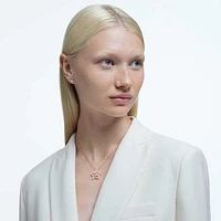 Stella set, Mixed cuts, Star, White, Rose gold-tone plated by SWAROVSKI