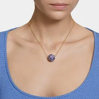 Curiosa pendant, Triangle cut, Blue, Gold-tone plated by SWAROVSKI