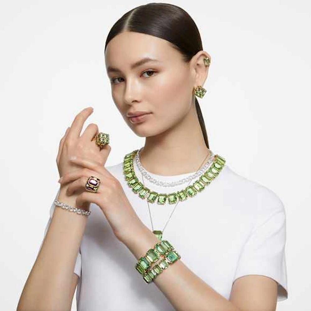 Chroma cocktail ring, Multicoloured, Gold-tone plated by SWAROVSKI