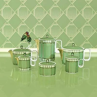 Signum teapot, Porcelain, Large, Green by SWAROVSKI