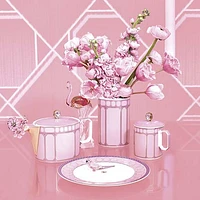 Signum mug with lid, Porcelain, Pink by SWAROVSKI
