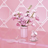 Signum plate, Porcelain, Small, Pink by SWAROVSKI