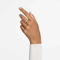 Una Angelic ring, Round cut, White, Rose gold-tone plated by SWAROVSKI