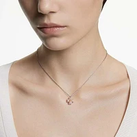 Latisha pendant, Flower, Pink, Mixed metal finish by SWAROVSKI