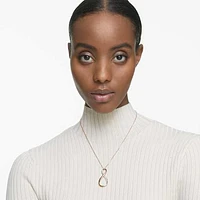 Exist pendant, Infinity, White, Rose gold-tone plated by SWAROVSKI