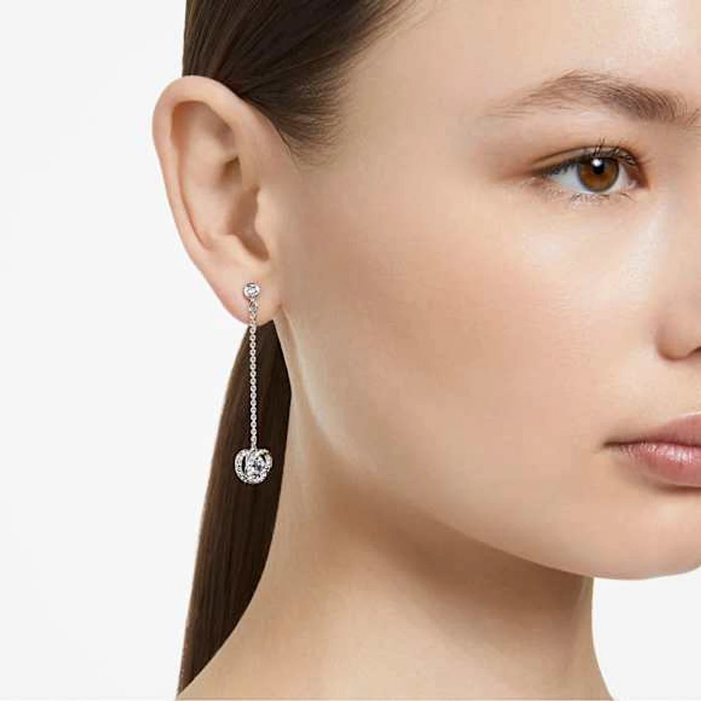 Generation clip earrings, Long, White