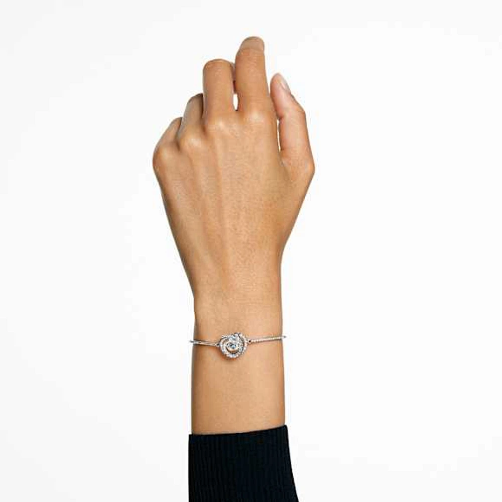 Generation bangle, White, Rhodium plated by SWAROVSKI