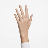 Constella cocktail ring, Round cut, White, Rhodium plated by SWAROVSKI