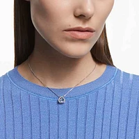 Una necklace, Trilliant cut, Blue, Rhodium plated by SWAROVSKI