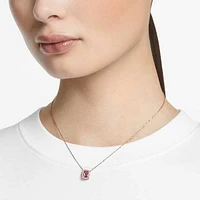 Una necklace, Octagon cut, Purple, Rose gold-tone plated by SWAROVSKI