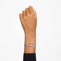 Dextera bracelet, Pavé, Mixed links, White