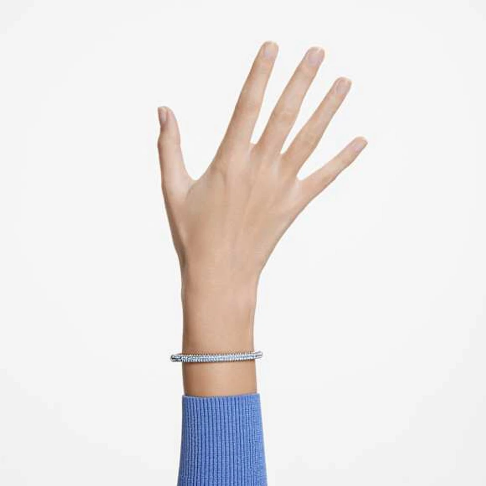 Dextera bangle, Blue, Stainless steel by SWAROVSKI