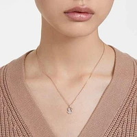 Swarovski Iconic Swan pendant, Swan, Small, White, Rose gold-tone plated by SWAROVSKI