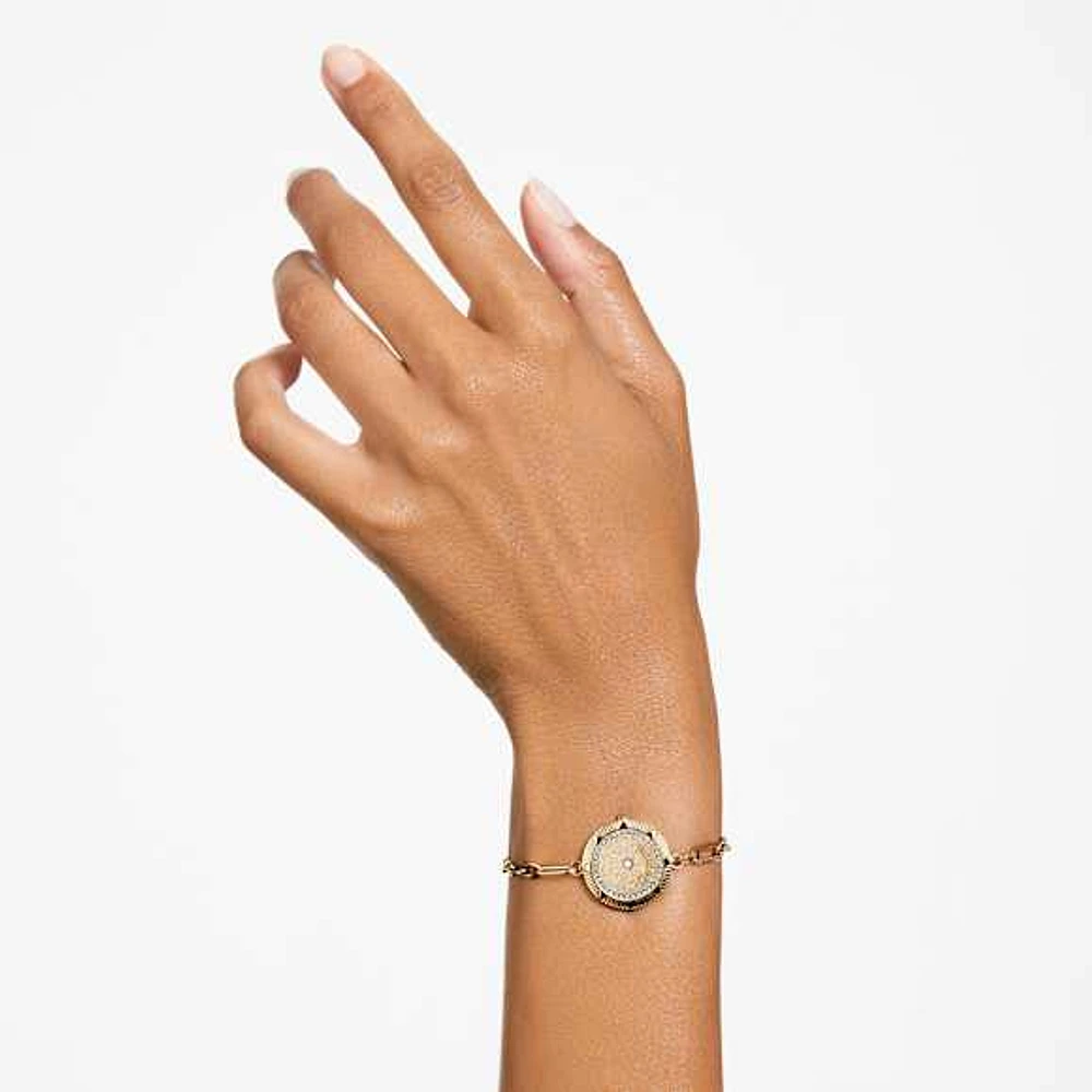 Zodiac bracelet, Gemini, Gold tone, Gold-tone plated by SWAROVSKI