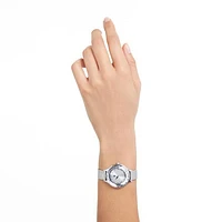 Nova watch, Swiss Made, Metal bracelet, Silver Tone, Stainless steel by SWAROVSKI