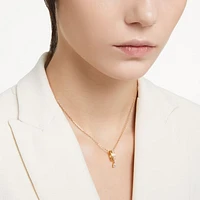 Dextera pendant, Mixed cuts, White, Gold-tone plated by SWAROVSKI