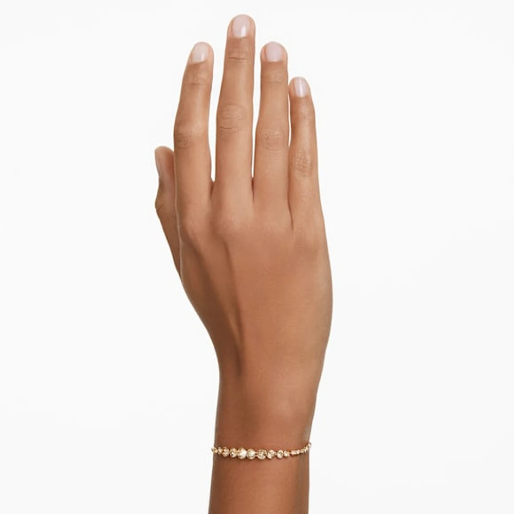 Imber Emily bracelet, Mixed round cuts, Pink, Rose gold-tone plated by SWAROVSKI