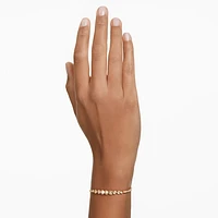 Imber Emily bracelet, Mixed round cuts, Pink, Rose gold-tone plated by SWAROVSKI