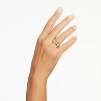 Dextera ring, Mixed cuts, White, Gold-tone plated by SWAROVSKI