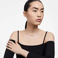 Mesmera set, Mixed cuts, Scattered design, White, Rhodium plated by SWAROVSKI