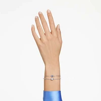 Stilla bangle, Mixed cuts, Blue, Rhodium plated by SWAROVSKI