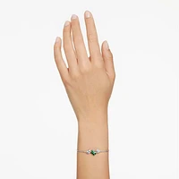 Mesmera bracelet, Mixed cuts, Green, Rhodium plated by SWAROVSKI