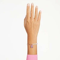 Teddy bracelet, Crystal pearl, Bear, Pink, Rose gold-tone plated by SWAROVSKI