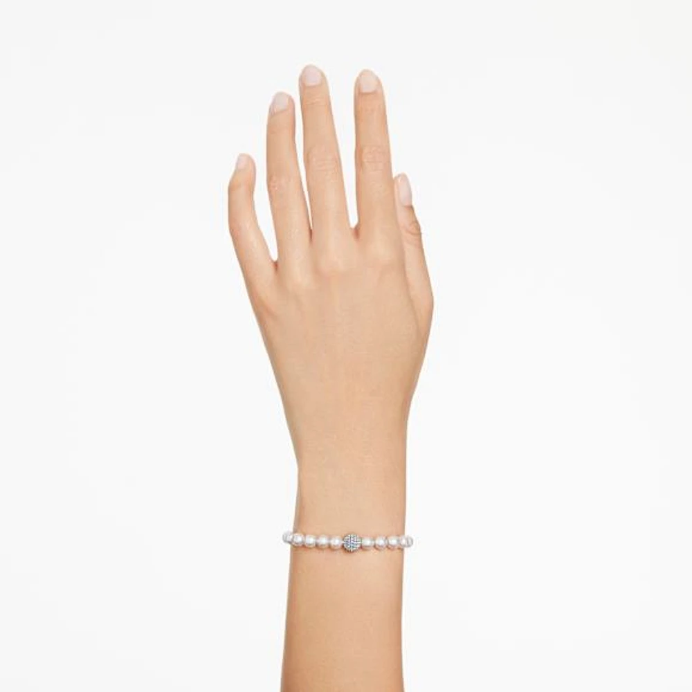 Swarovski Remix Collection strand, Crystal pearl, White, Rhodium plated by SWAROVSKI