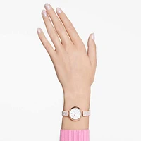 Illumina watch, Swiss Made, Metal bracelet, Rose gold tone, Rose gold-tone finish by SWAROVSKI