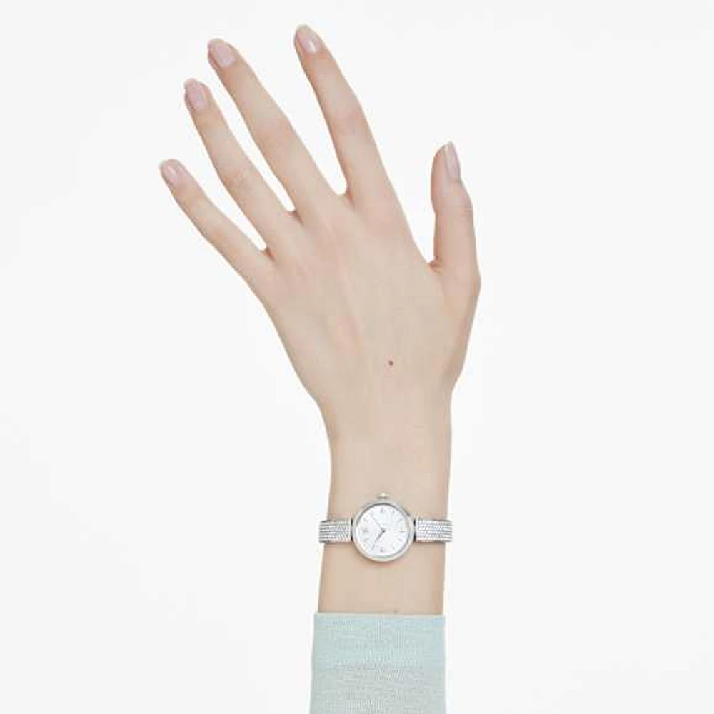 Illumina watch, Swiss Made, Metal bracelet, Silver Tone, Stainless steel by SWAROVSKI