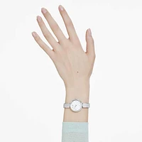 Illumina watch, Swiss Made, Metal bracelet, Silver Tone, Stainless steel by SWAROVSKI