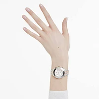 Octea Chrono watch, Swiss Made, Metal bracelet, Rose gold tone, Mixed metal finish by SWAROVSKI