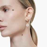 Numina earring jackets, Mixed cuts, White, Gold-tone plated by SWAROVSKI