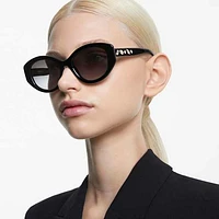 Sunglasses, Cat-Eye shape, SK6005, Black by SWAROVSKI