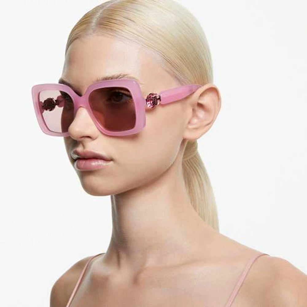 Sunglasses, Oversized, Square shape, SK0061, Pink by SWAROVSKI