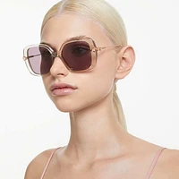 Sunglasses, Oversized, Square shape, SK6011, Purple by SWAROVSKI